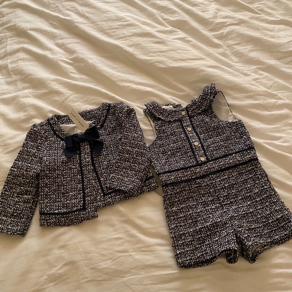 Janie and jack girls tweed suit romper jacket 4
